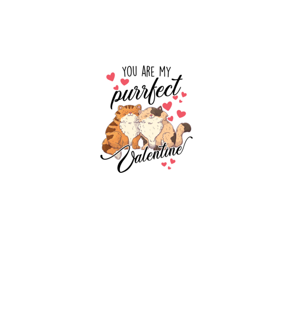 My purrfect valentine minta fehér pólón