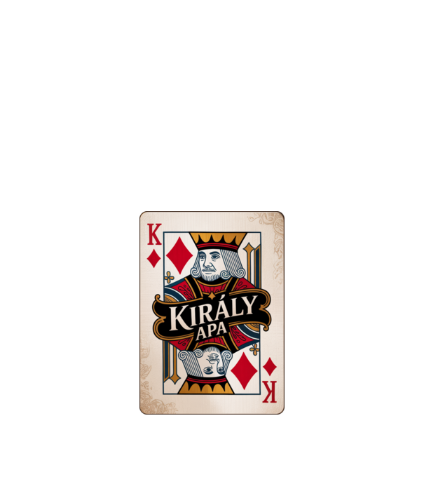 Király Apa minta fekete pólón