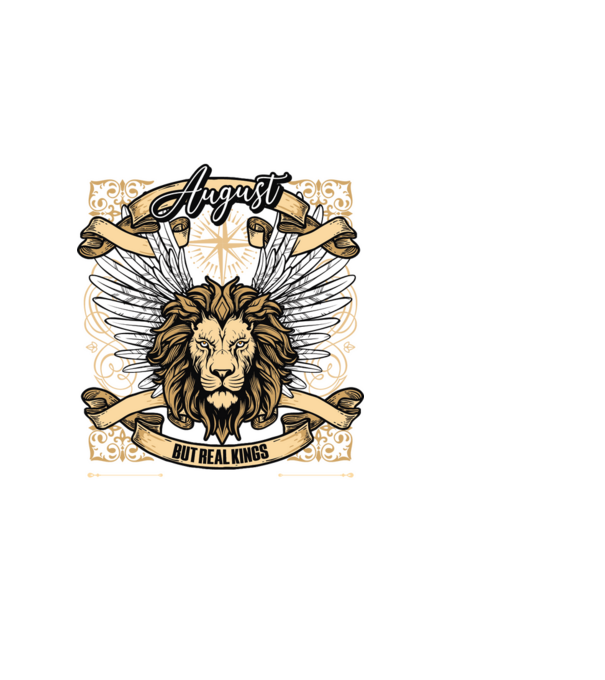 KINGS ARE BORN 1975 - AUGUSZTUS minta fekete pólón