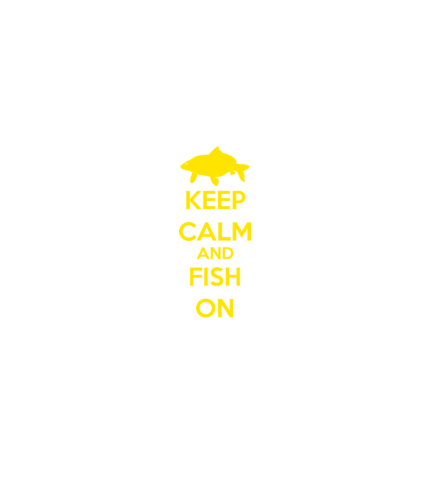 Keep calm and fish on minta piros pólón