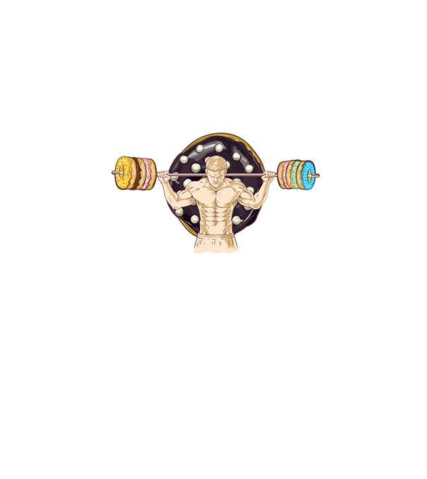 Powered by donuts minta fekete pólón