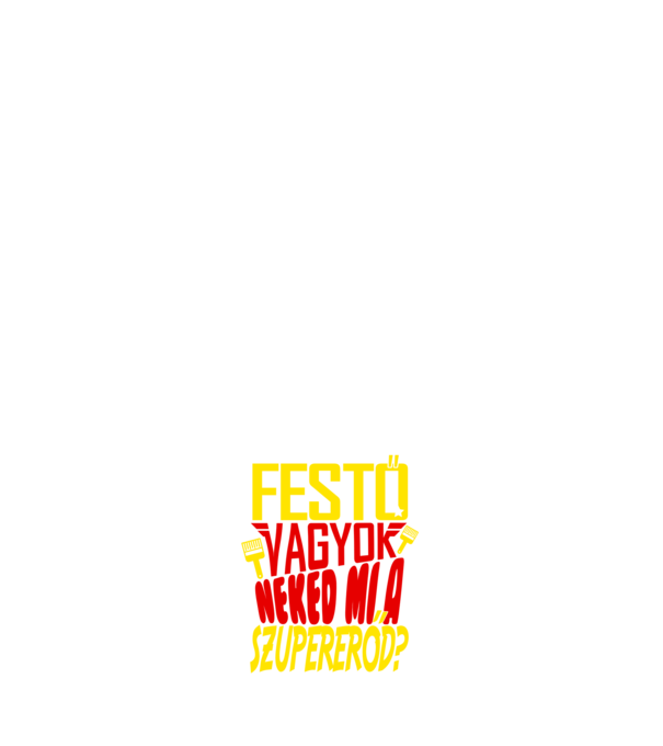 Szuperhős festő minta fehér pólón