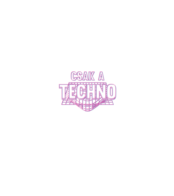 Csak a techno minta fekete pólón