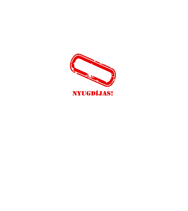 nyugdíjas minta fekete pólón