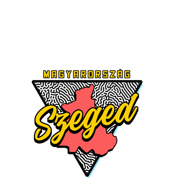 Retro Szeged minta fehér pólón