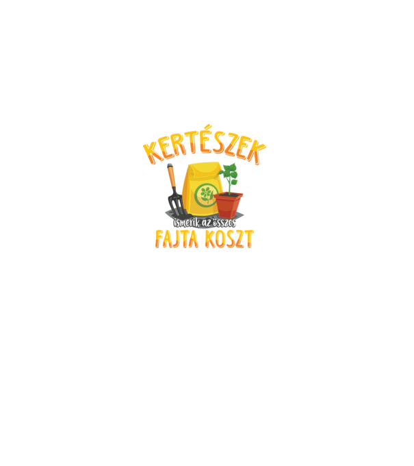 kertészek minta fekete pólón
