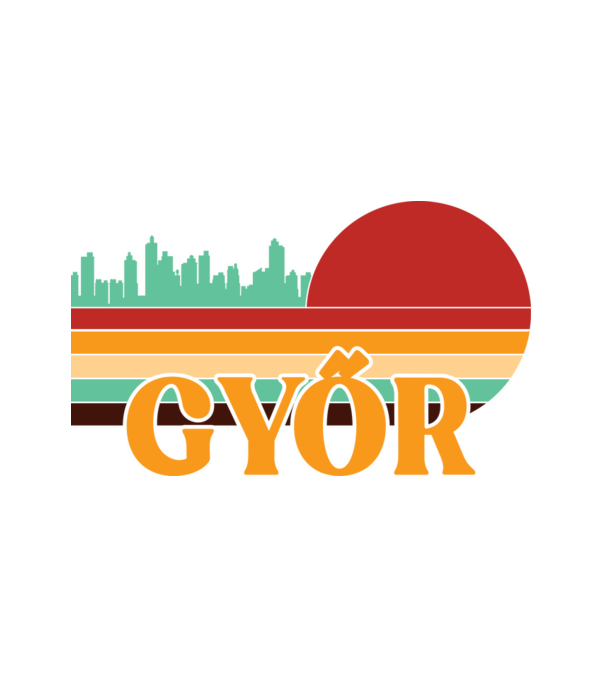 Győr minta fehér pólón