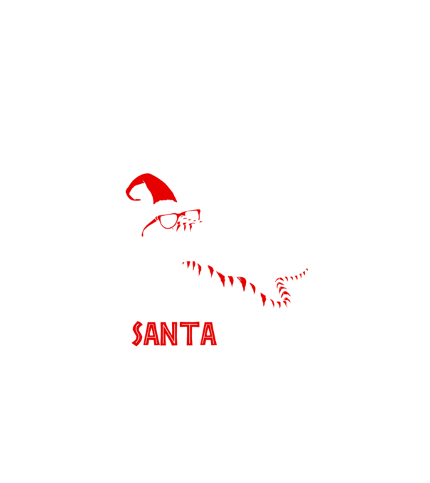 Santasaurus rex - dinoszaurusz póló minta fekete pólón