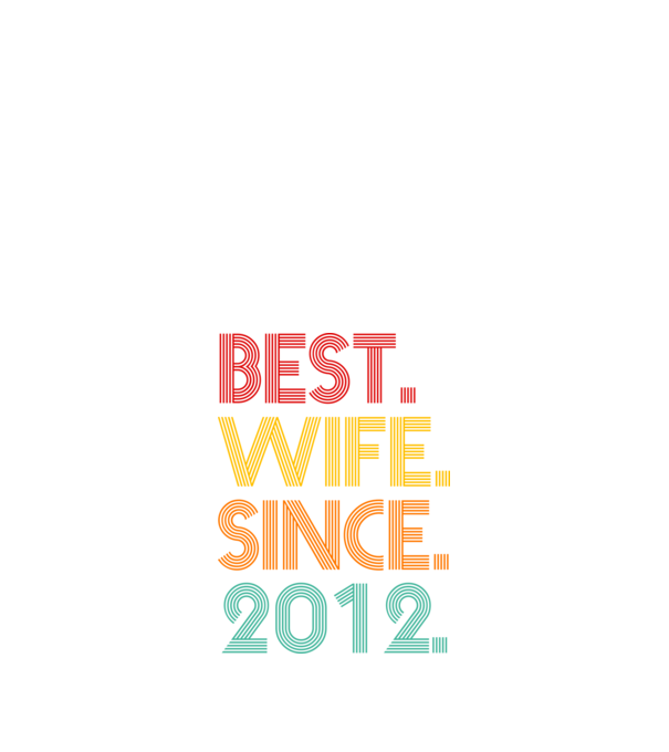 best wife since 2012 retro minta fekete pólón