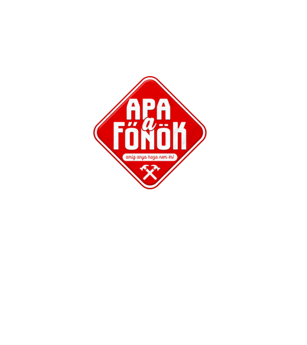 Apa a Főnök minta fekete pólón