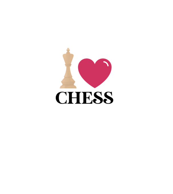 Love chess minta fehér pólón