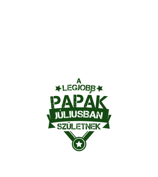 Csillagos legjobb papák július minta homokszín pólón