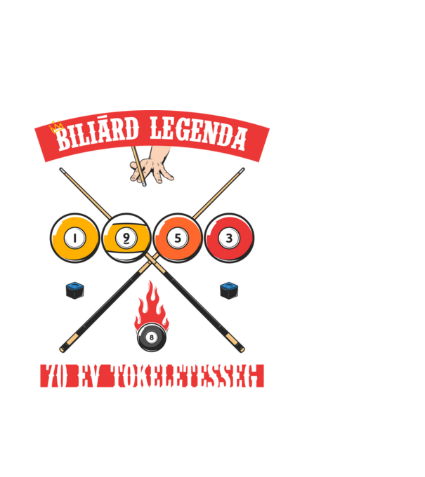Biliárd legenda született 1953 minta fehér pólón