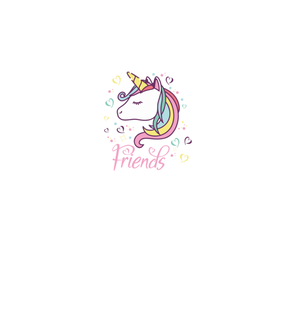 Unicorn Friend minta sötétkék pólón