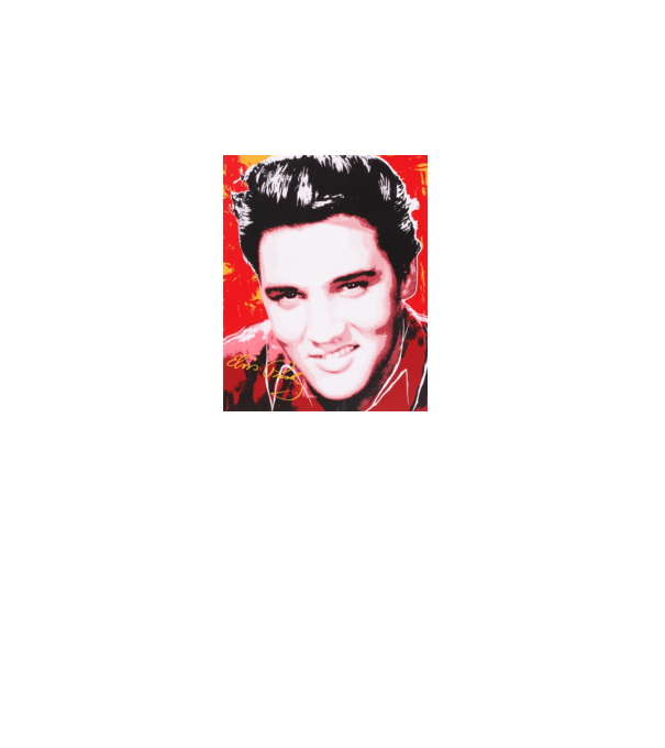 Elvis portré minta fekete pólón