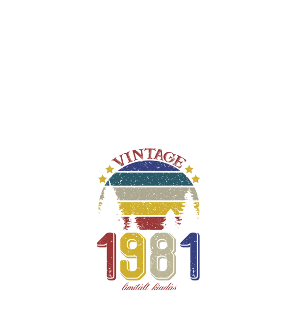 vintage_limitált kiadás 1981 minta fehér pólón