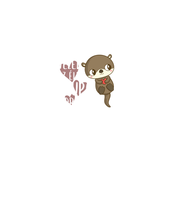 Vidrák_fiú vidra fehér szöveg minta fekete pólón