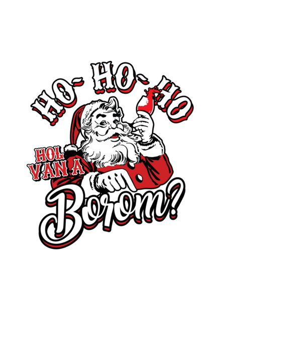 HoHoHo Hol van a borom minta fekete pólón