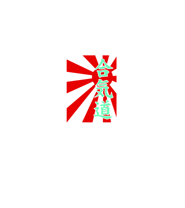 aikido-kanji7 minta fekete pólón