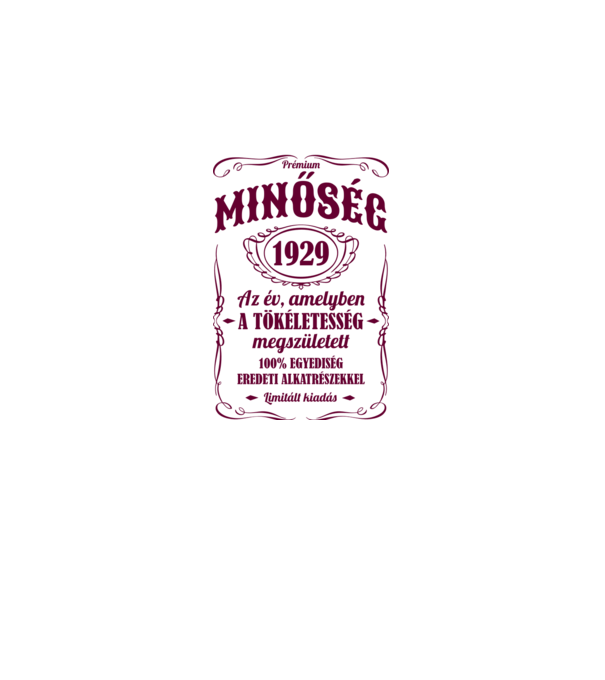 Prémium minőség 1929 minta dusty pink pólón