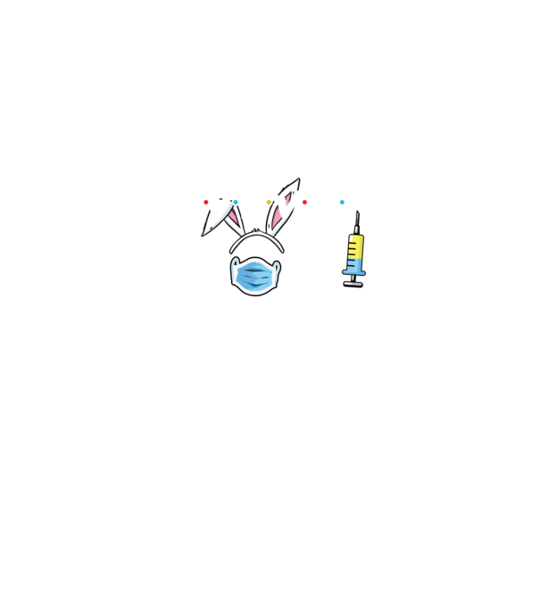 Karantén húsvét minta sötétkék pólón