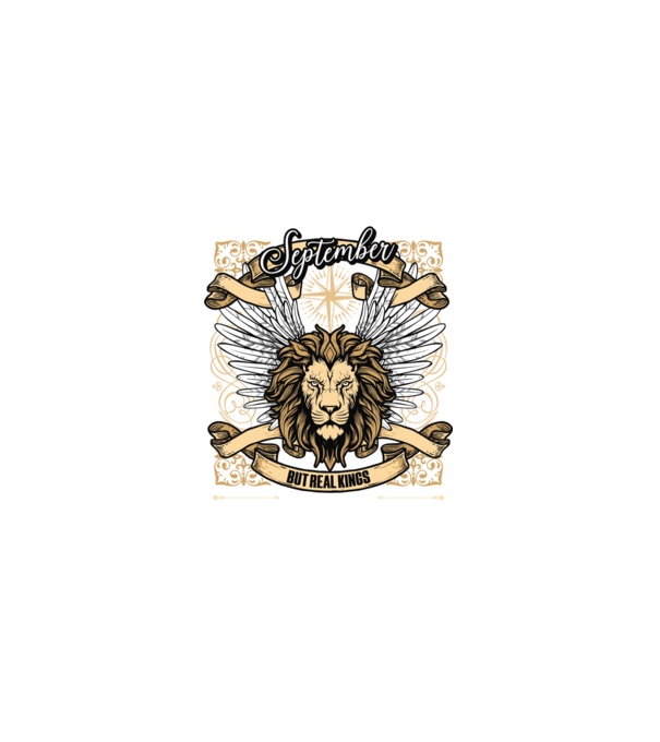 KINGS ARE BORN 1955 - SZEPTEMBER minta fehér pólón