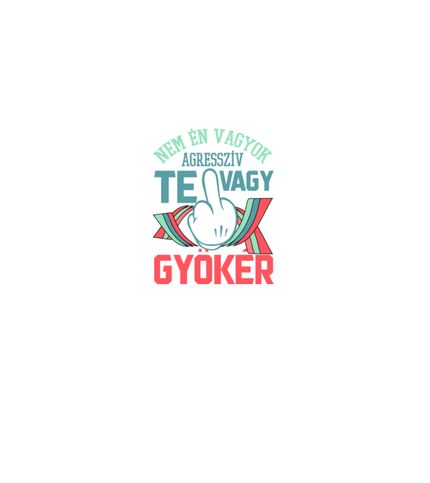 Nem vagyok agresszív minta fekete pólón