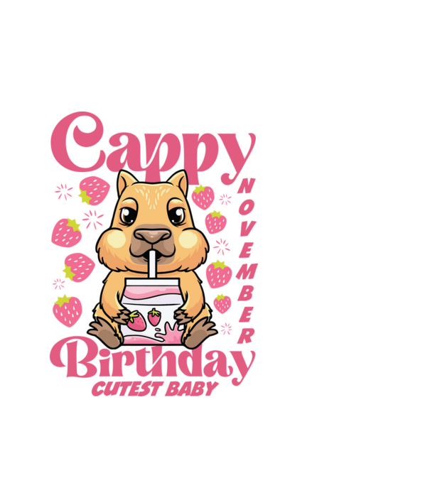 Cappy Birthday November minta fehér pólón