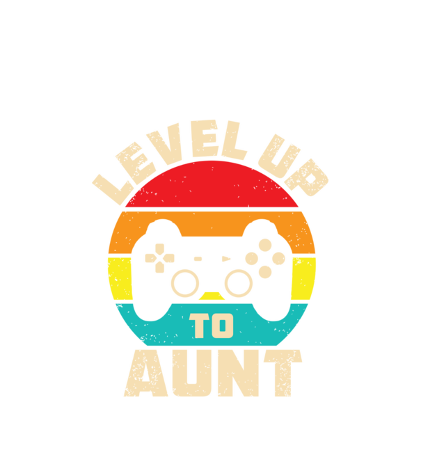 Level Up Aunt minta fehér pólón