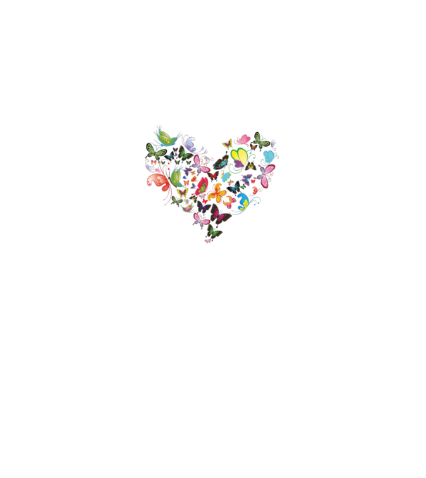 heart_butterfly minta fehér pólón