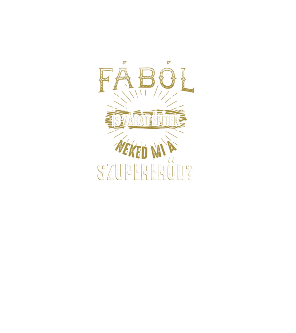 Fábol is várat - szupererő minta fekete pólón