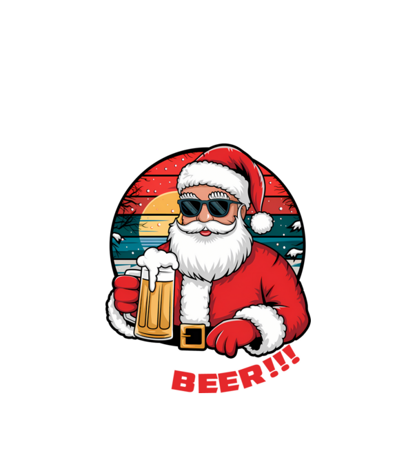 Ho Ho Hold My Beer karácsonyi fekete pólóra angol minta fehér pólón
