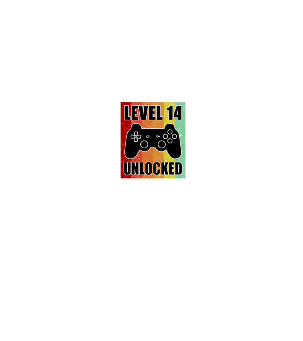 level 14 unlocked retro gamer minta fehér pólón
