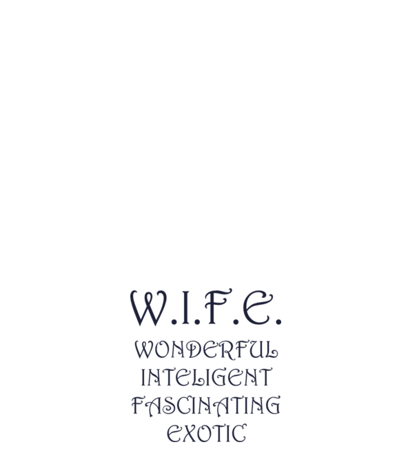 W.I.F.E. minta fehér pólón