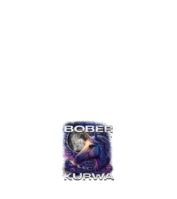 NEMBóber Kurwa unikornis minta sötétkék pólón