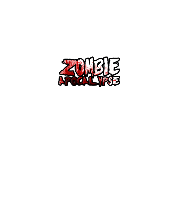 zombiea minta fehér pólón