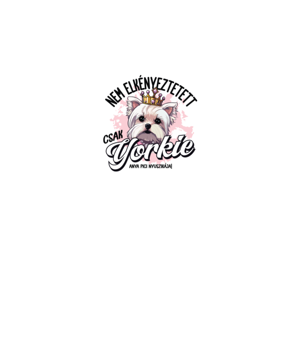Elkényeztetett yorkie minta királykék pólón