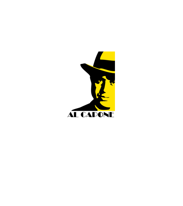 Al Capone minta sötétkék pólón