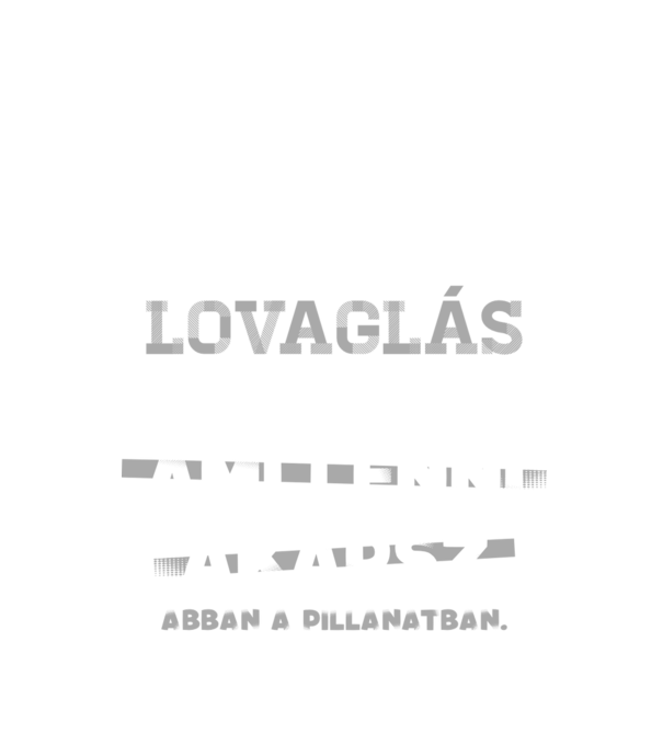 Az lehetsz ami lenni akarsz szöveges inprog LOVAS minta fekete pólón