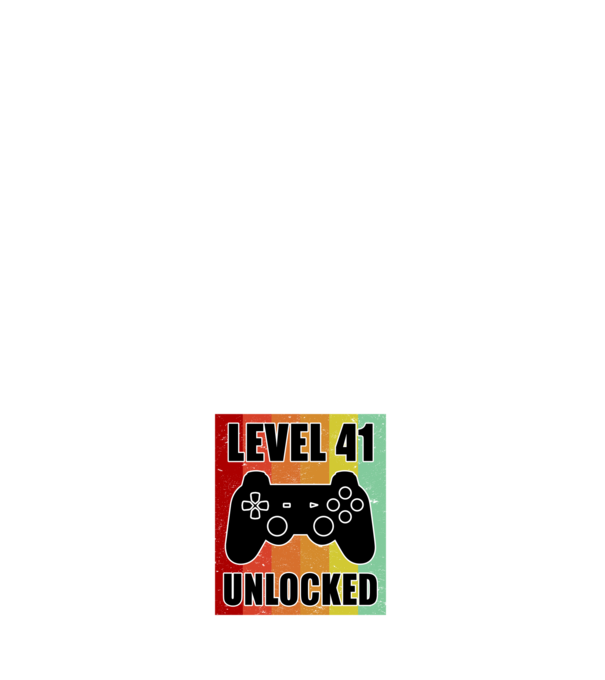 level 41 unlocked retro gamer minta sötétkék pólón
