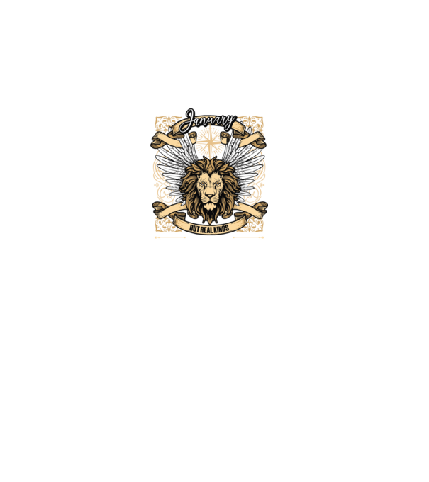KINGS ARE BORN 1975 - JANUÁR minta fekete pólón