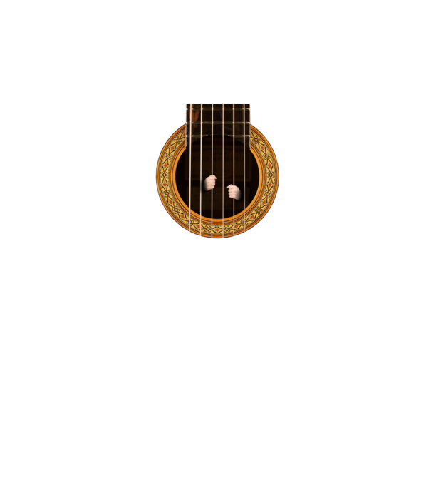 Guitar prison minta fekete pólón