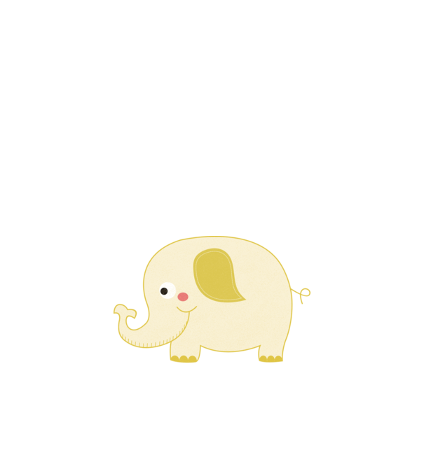 Cute elephant minta fehér pólón