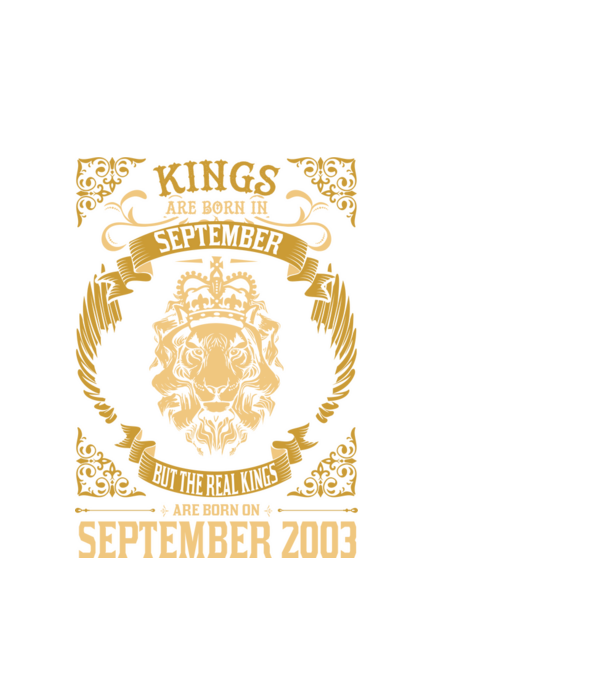 Oroszlános szülinapos 2003 SZEPTEMBER minta fehér pólón
