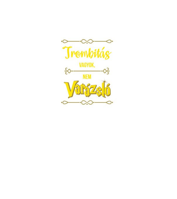 Trombitás vagyok nem varázsló minta türkiz pólón