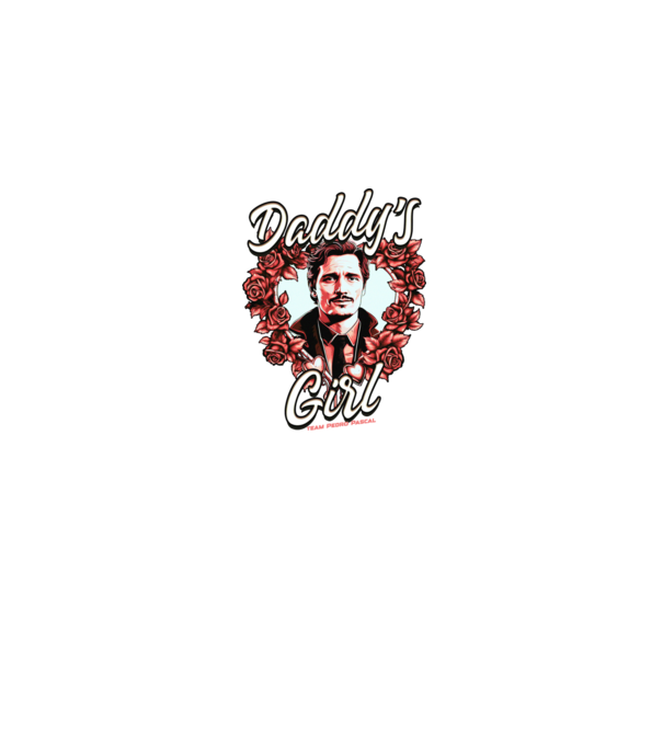 Pedro Pascal Daddys girl minta farmerkék pólón