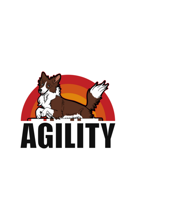 Agility retro minta fekete pólón