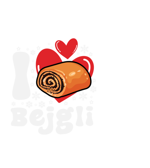 I love Bejgli minta fekete pólón