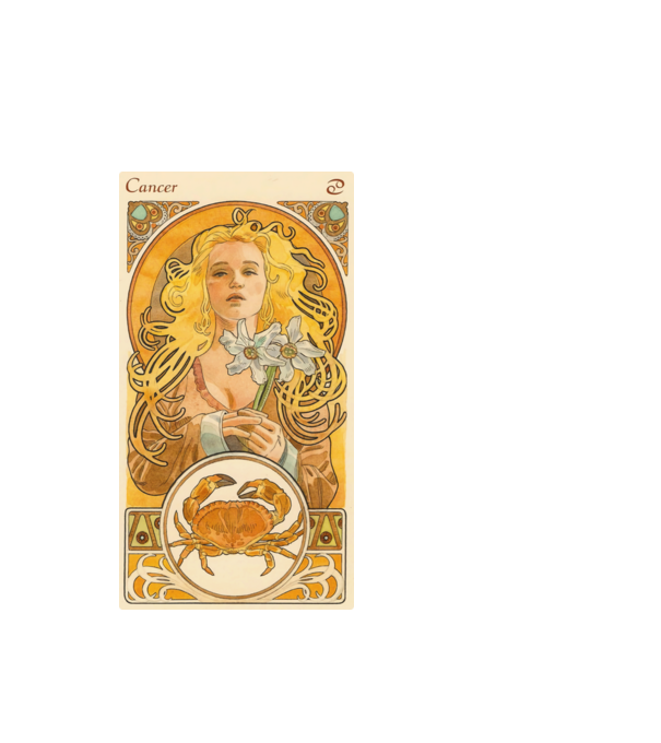 Tarot Horoszkóp RÁK minta fehér pólón