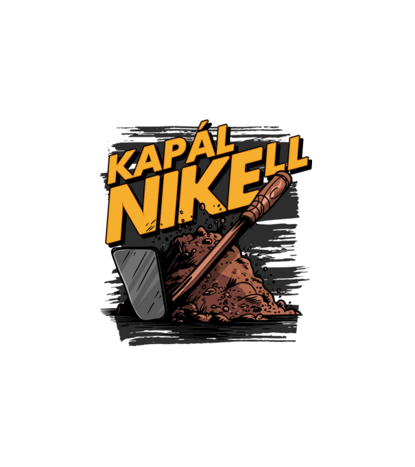 KapálNIKEll feketere minta fehér pólón